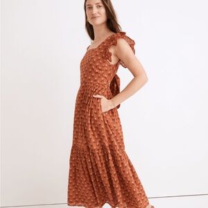 Madewell Ruffle Tiered Floral Midi Dress